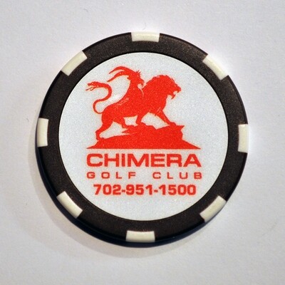 Poker Chip - Chimera - Brown/White