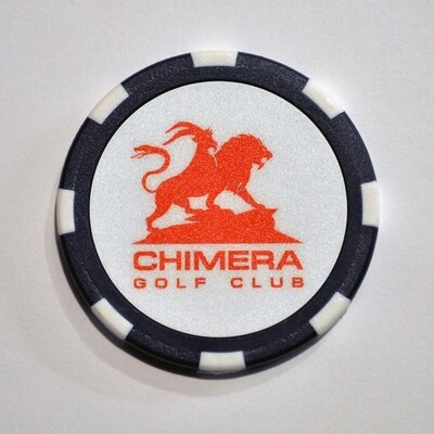 Poker Chip - Chimera - Navy/White