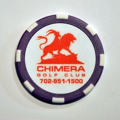 Poker Chip - Chimera - Purple/White