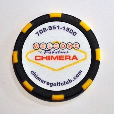 Poker Chip - Chimera - Black/Yellow