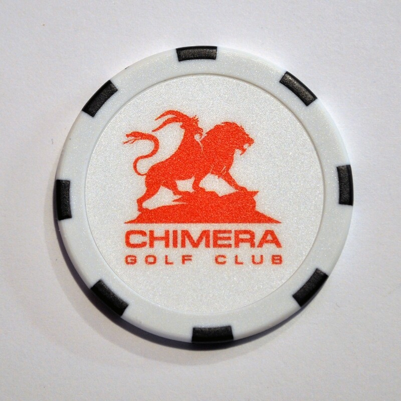 Poker Chip - Chimera - White/Black