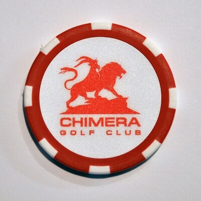 Poker Chip - Chimera - Red/White