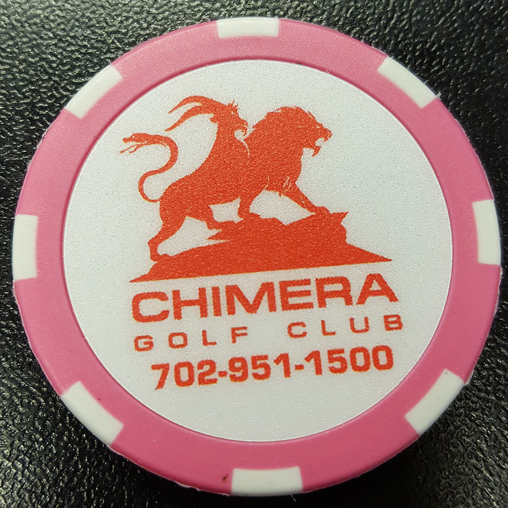 Chimera Poker Chip Golf Ball Marker​ - Pink and White