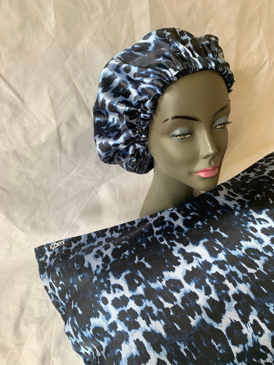 Satin Bonnet with Matching Pillow Case
