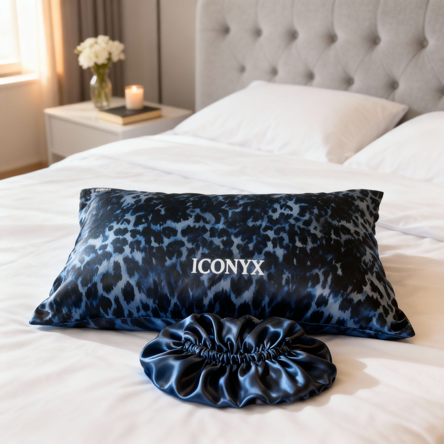 Satin Bonnet with Matching Pillow Case