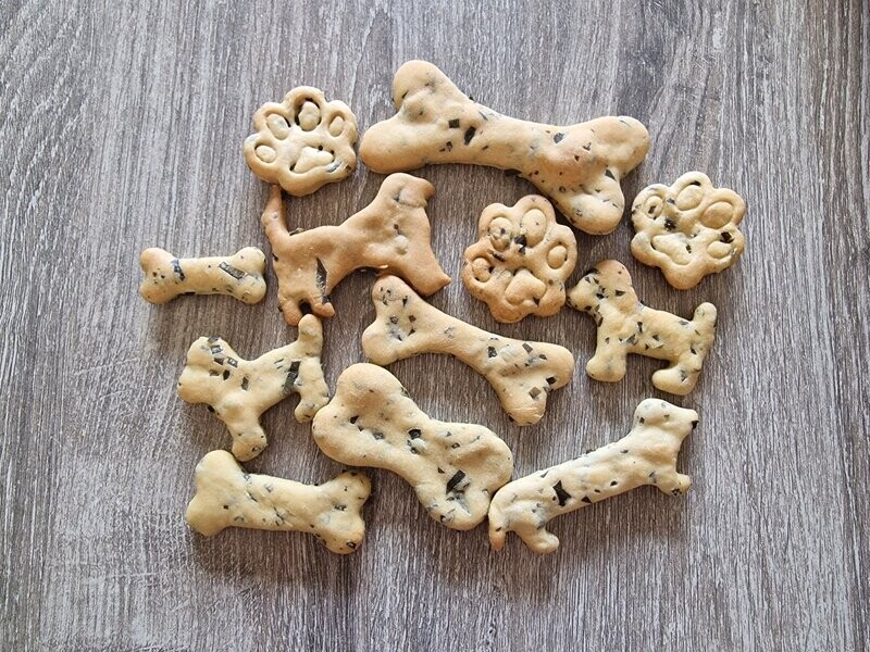 Zalm zeewier koekjes per 100 gram