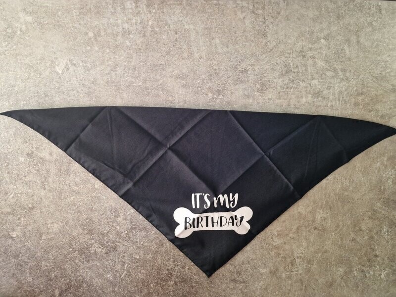 Zwarte bandana it's my birthday