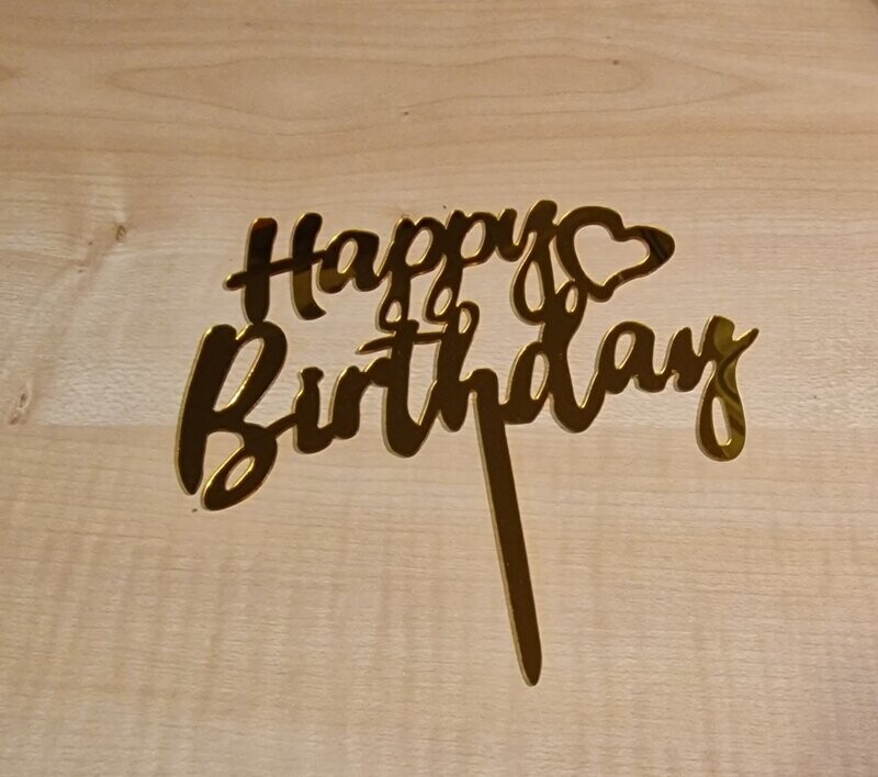 Taart/cake steker goud