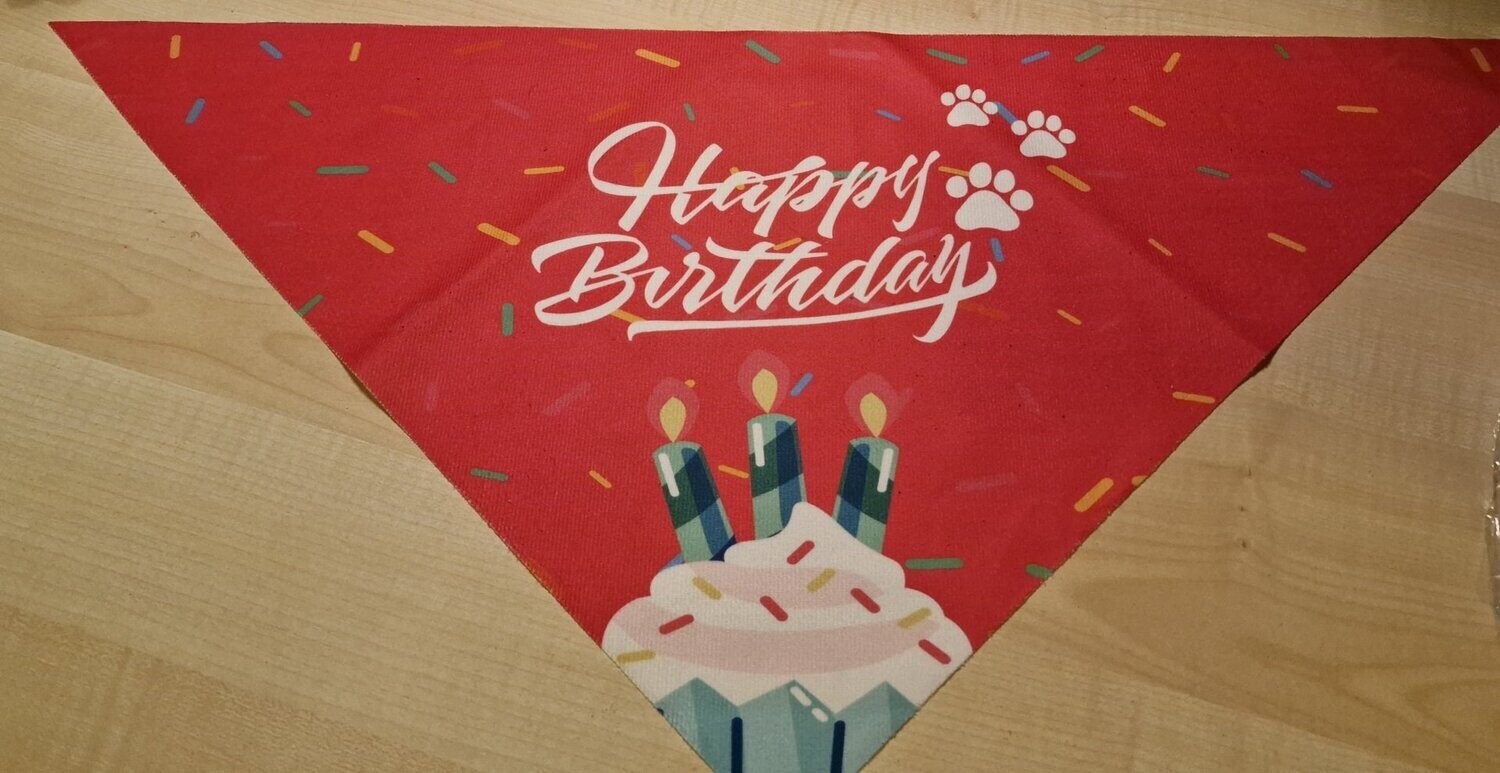 Bandana roze "happy birthday"
