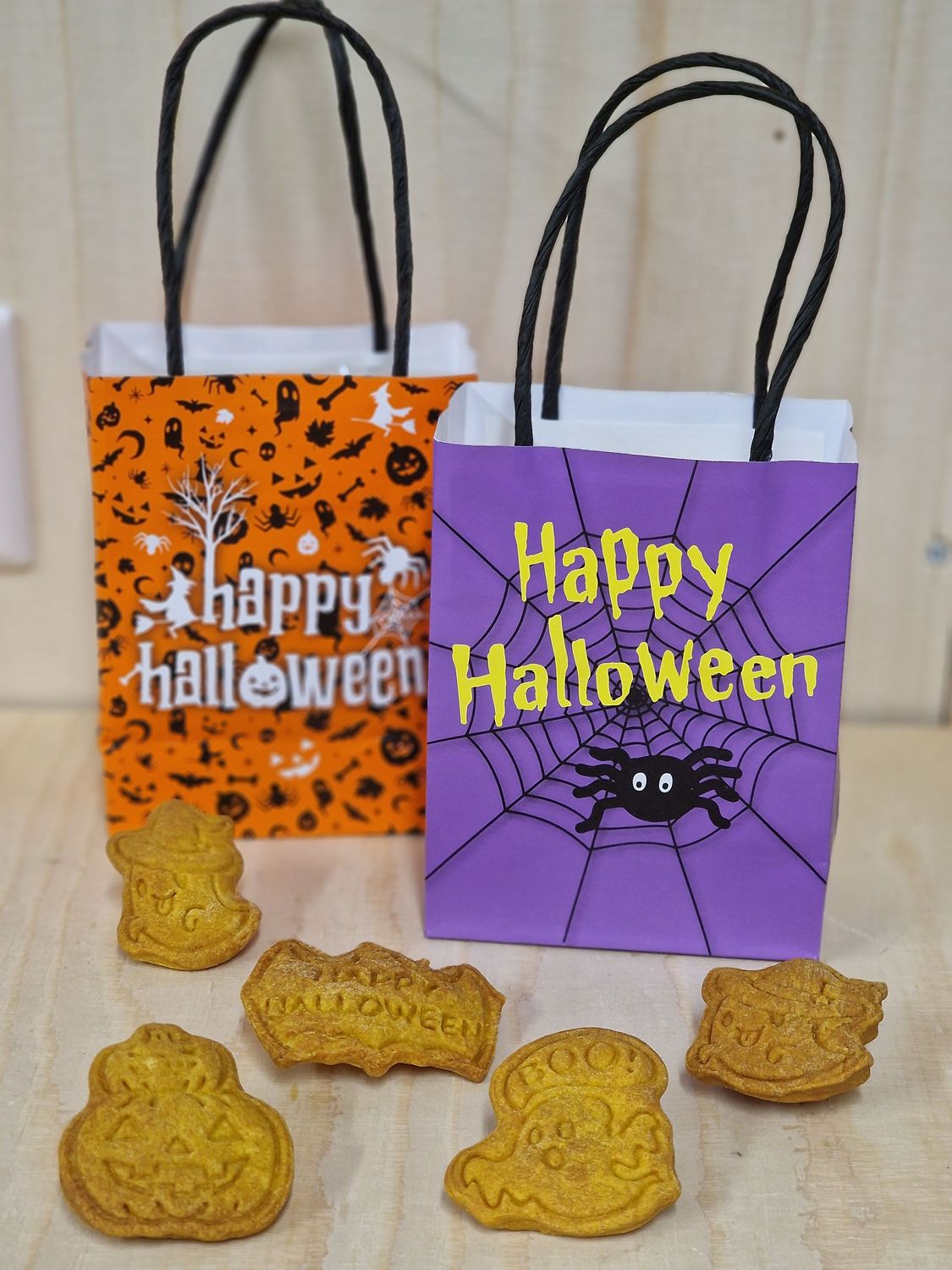 Tasje met Halloween koekjes