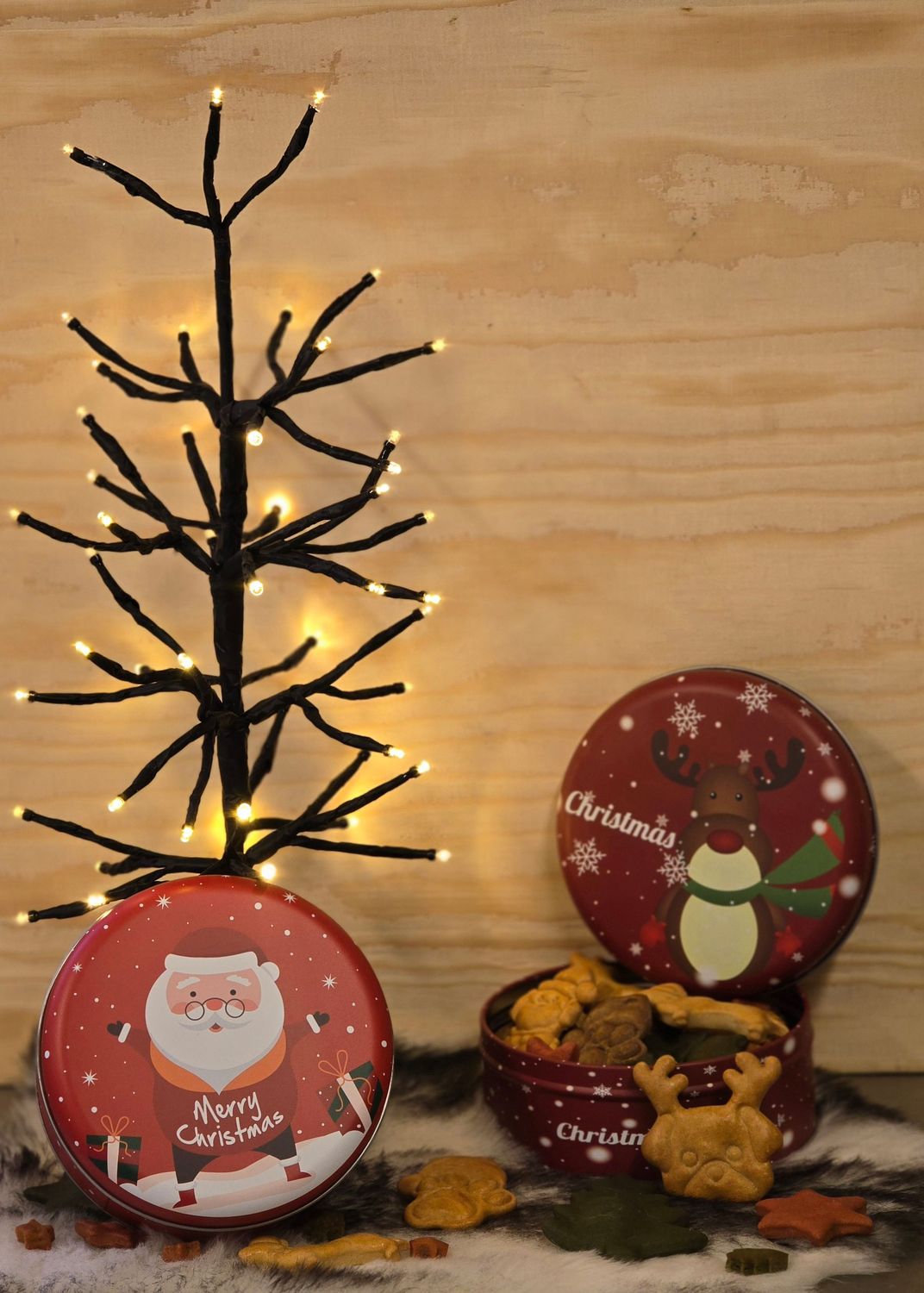 Kerst koekblik rond