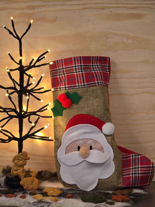 Jute verrassingslaars van Santa