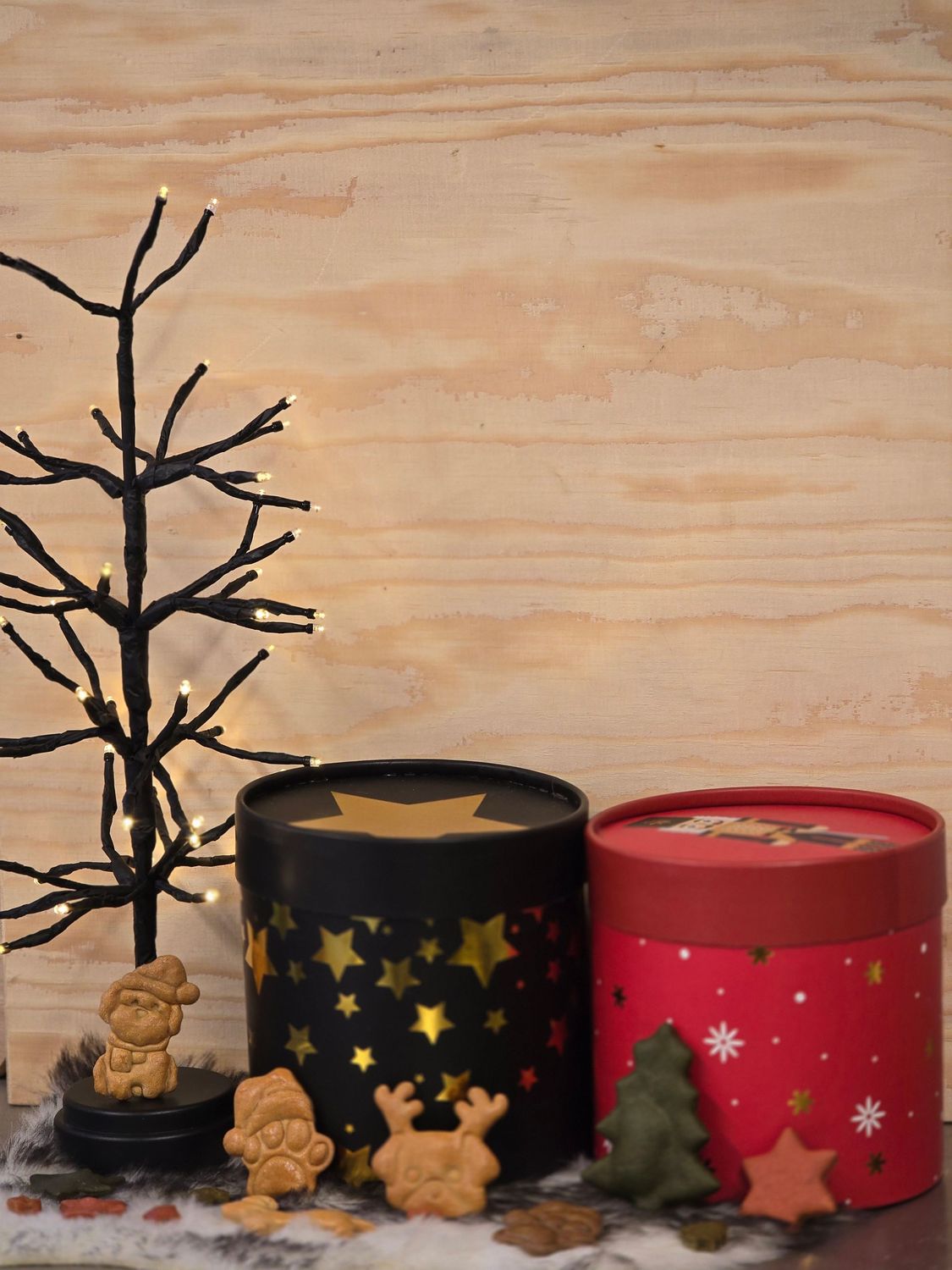 Kerst ton met kerstkoekjes