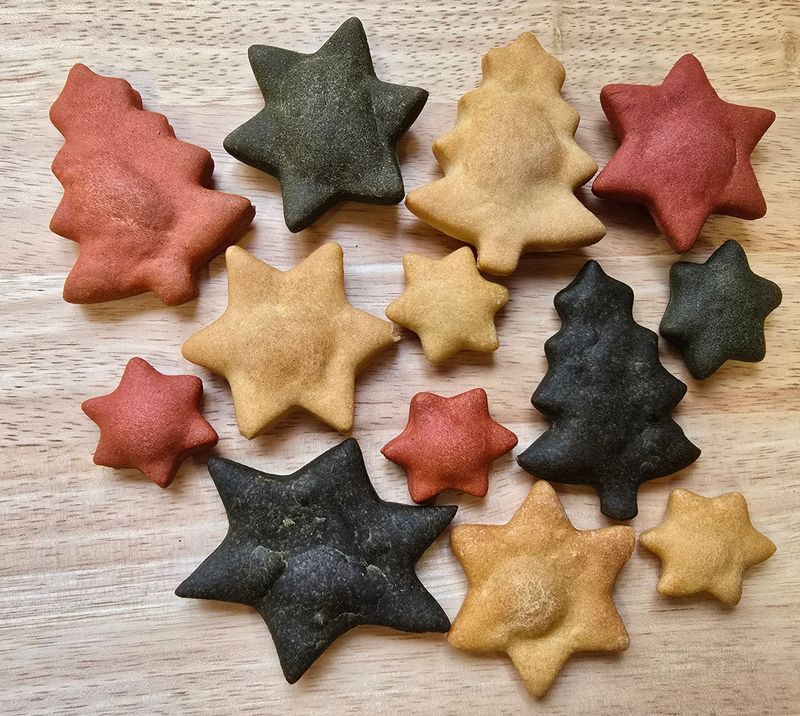 Kerst sterren en kerstbomen per 100gr