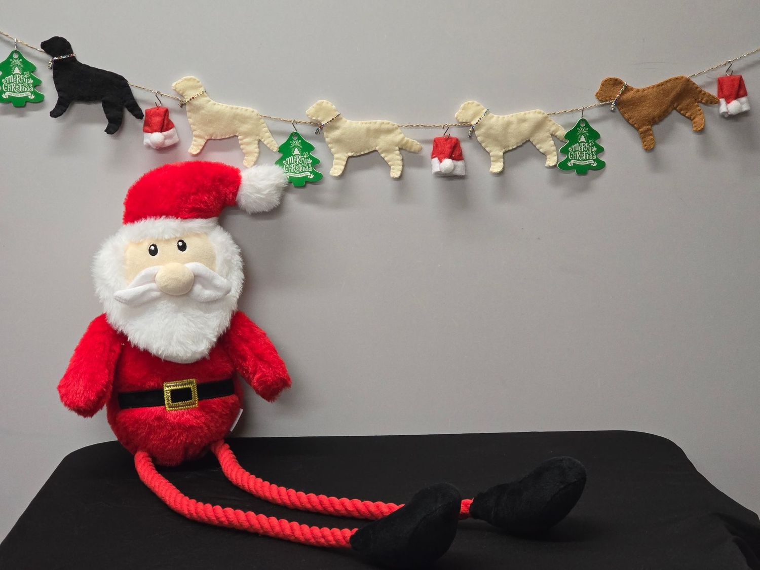 Lange kerstman 75cm met piep