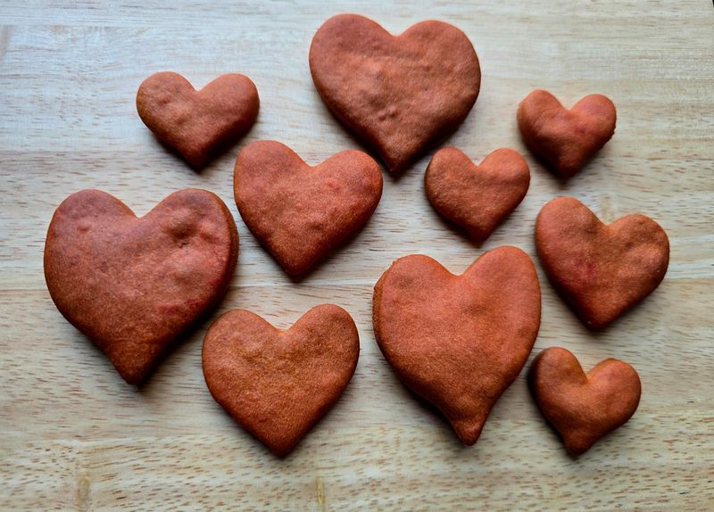 Valentijn hartjes rood per 100gr