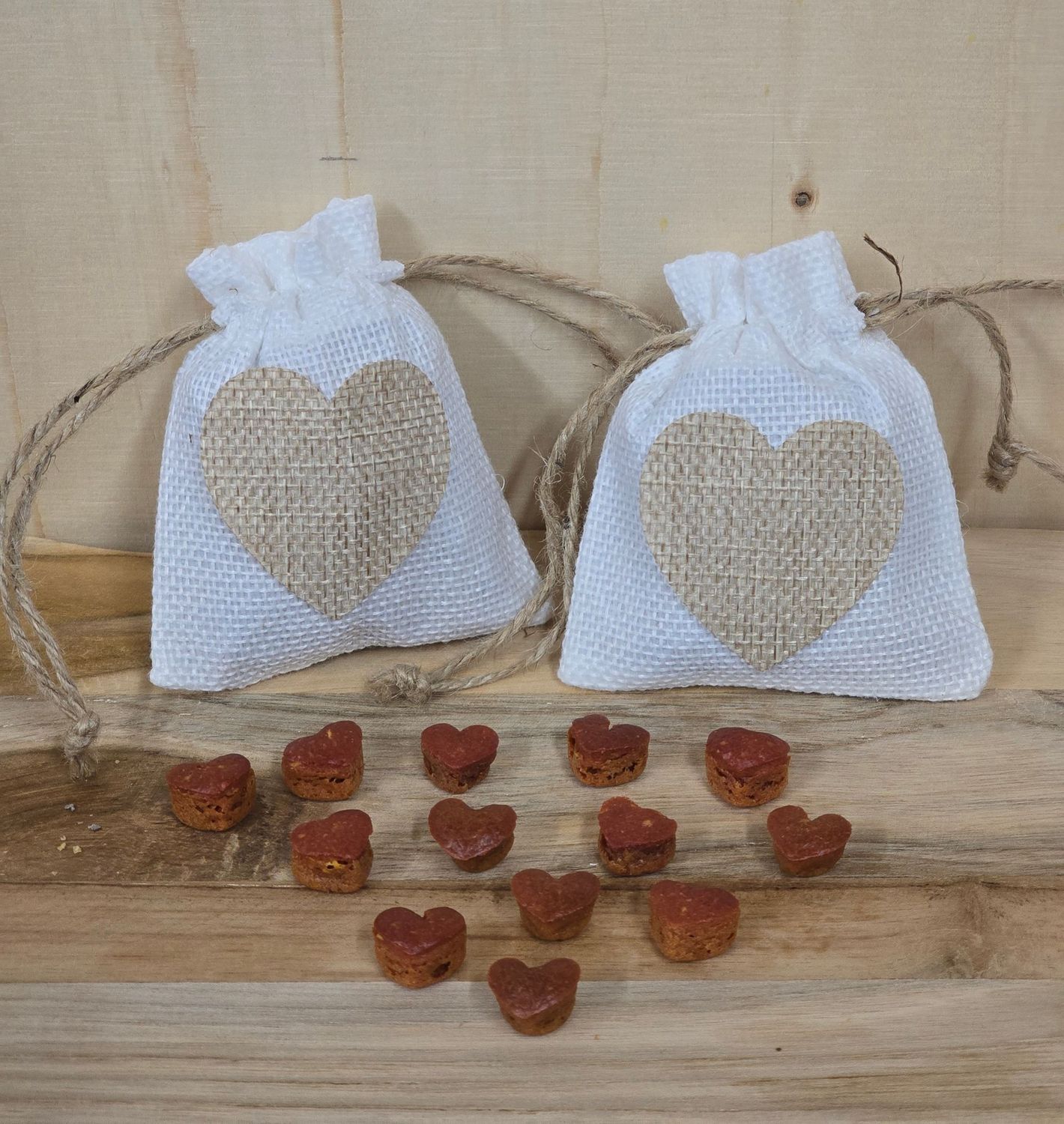 Valentijnszakje met mini hartjes