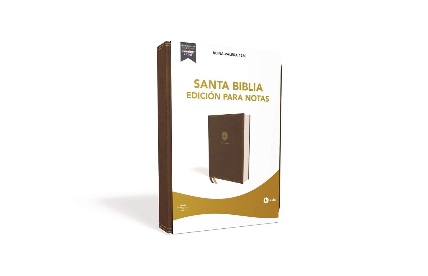 Reina Valera 1960 Santa Biblia Edición para Notas, Leathersoft, Café, Letra Roja Cubierta de piel – Texto grande