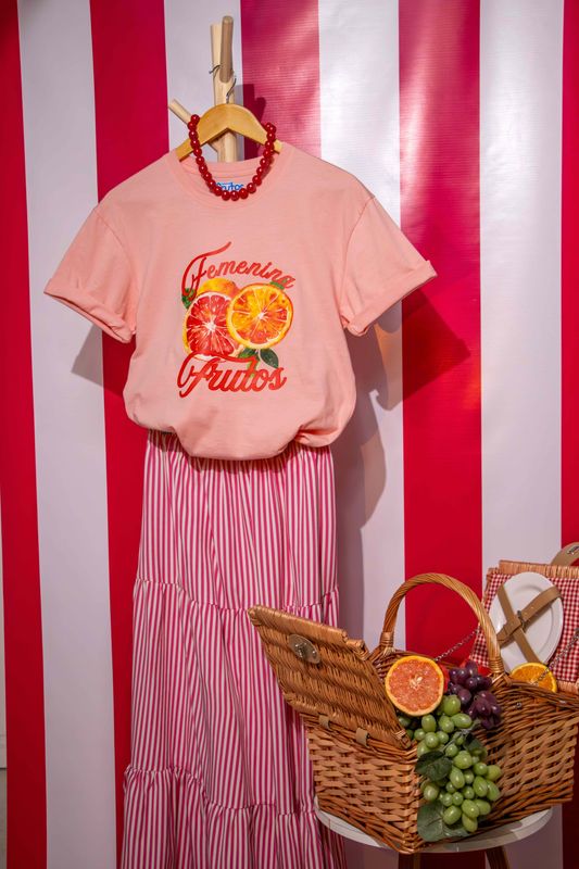 Femenina - Playera Rosa Frutos