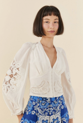 OFF WHITE LACE BLOUSE