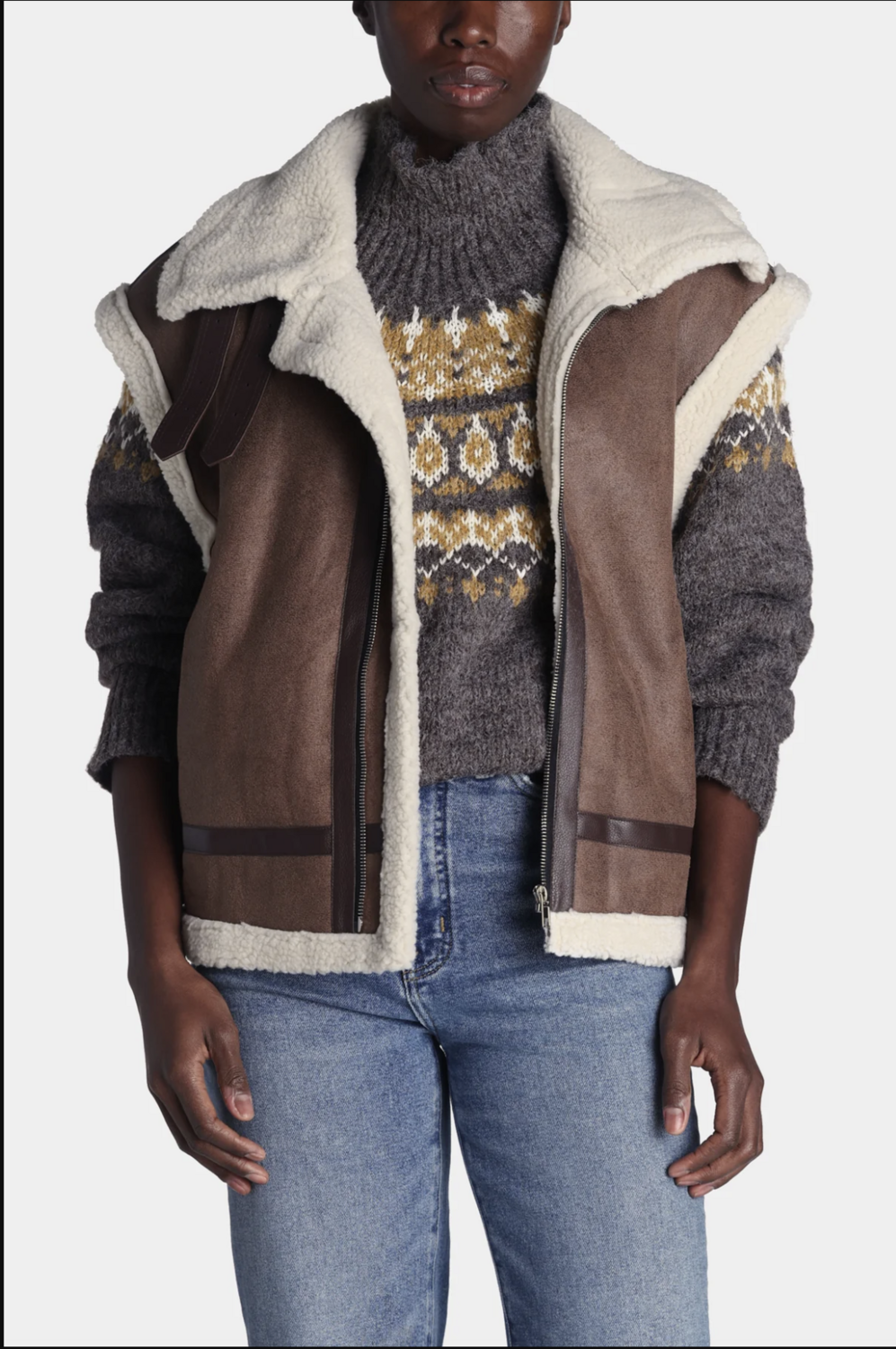 SHEARLING VEST