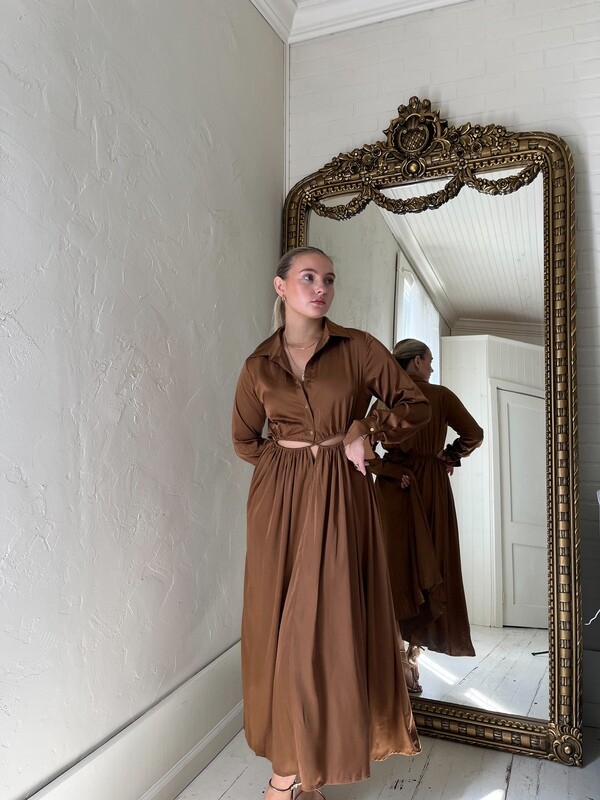 SATIN CUT OUT DRESS