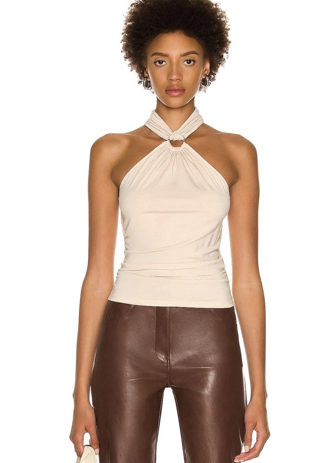 LINDSEY JERSEY HALTER TOP