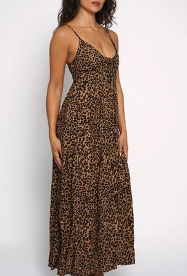 LEOPARD TIERED MAXI