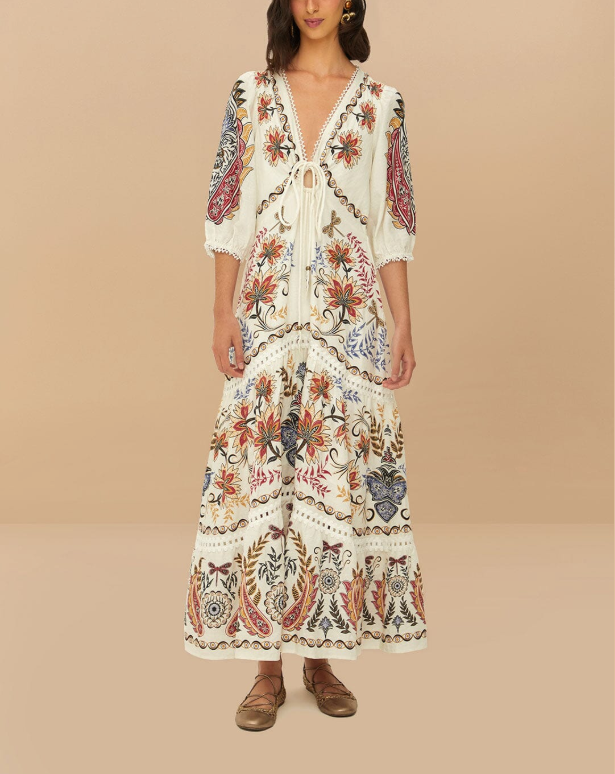 BOHO GLAM OFF-WHITE MAXI