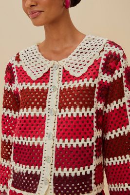 COLORFUL CROCHET TILES SHIRT