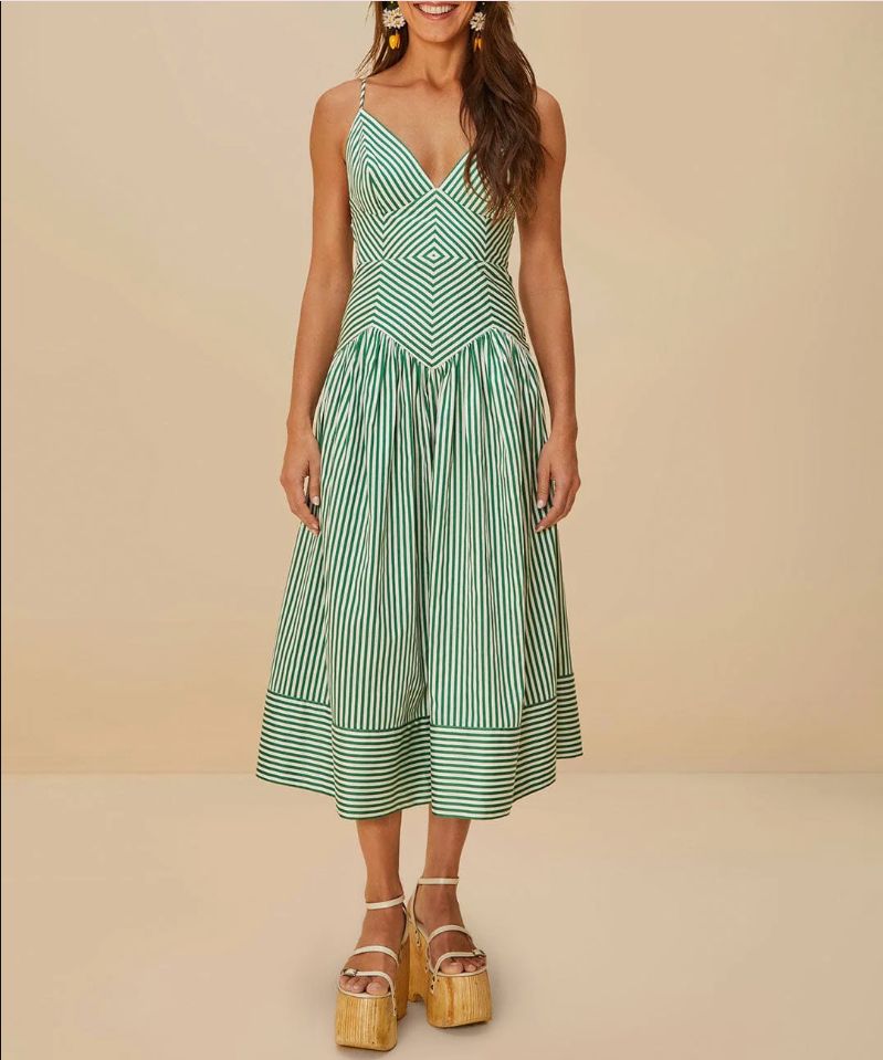 BICOLOR STRIPES DRESS