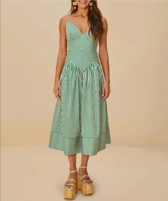 BICOLOR STRIPES DRESS