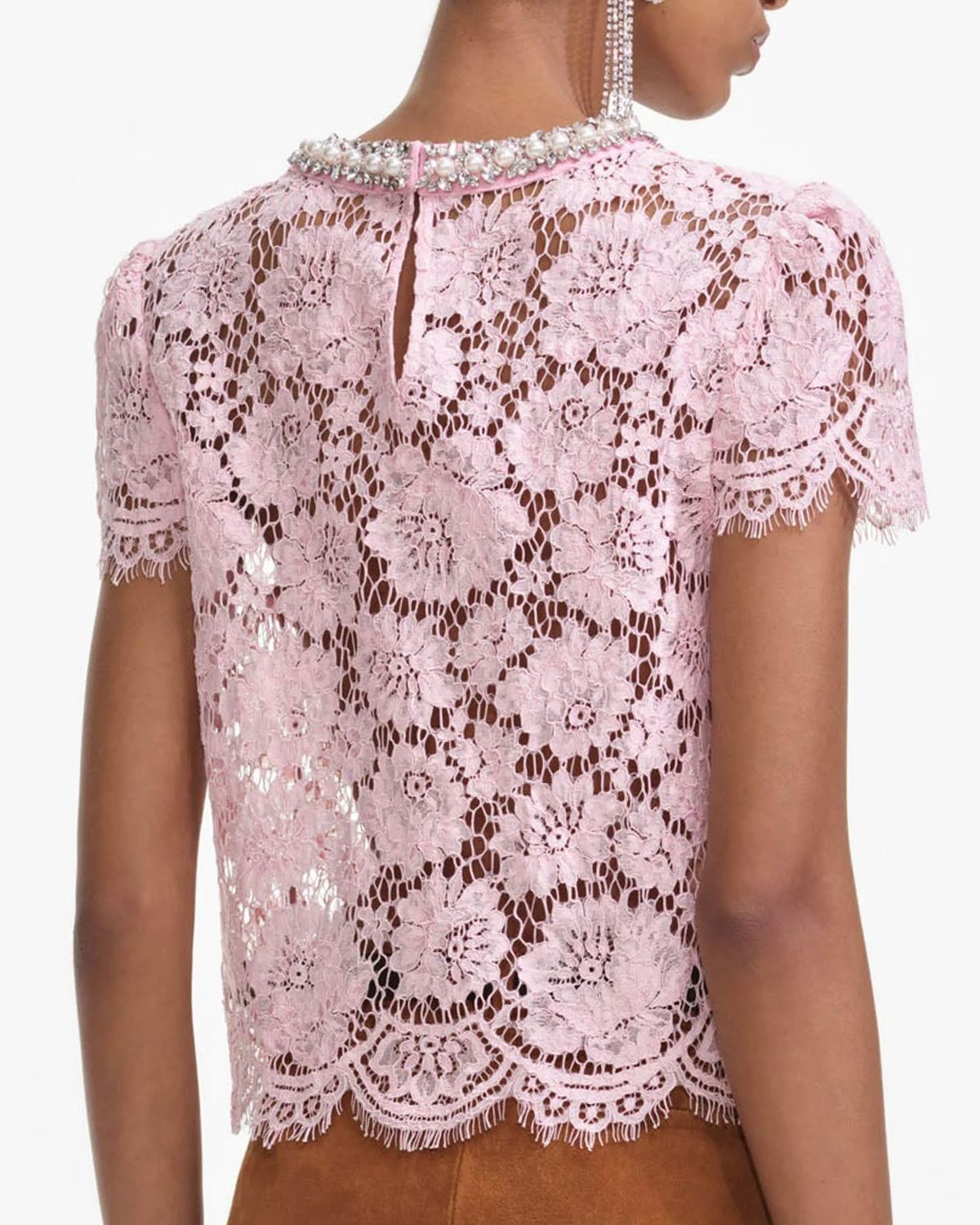 PINK LACE TOP