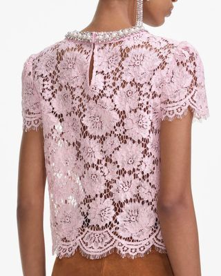 PINK LACE TOP