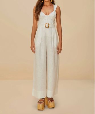 OFF WHITE SLEEVELESS MAXI JUMPSUIT