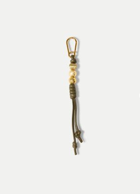 VEGAN LEATHER 3 BEAD BAG CHARM