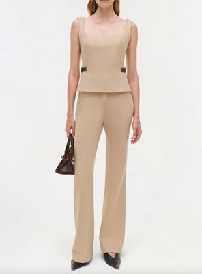 WINDSOR SHORT SLEEVE BELTED TOP