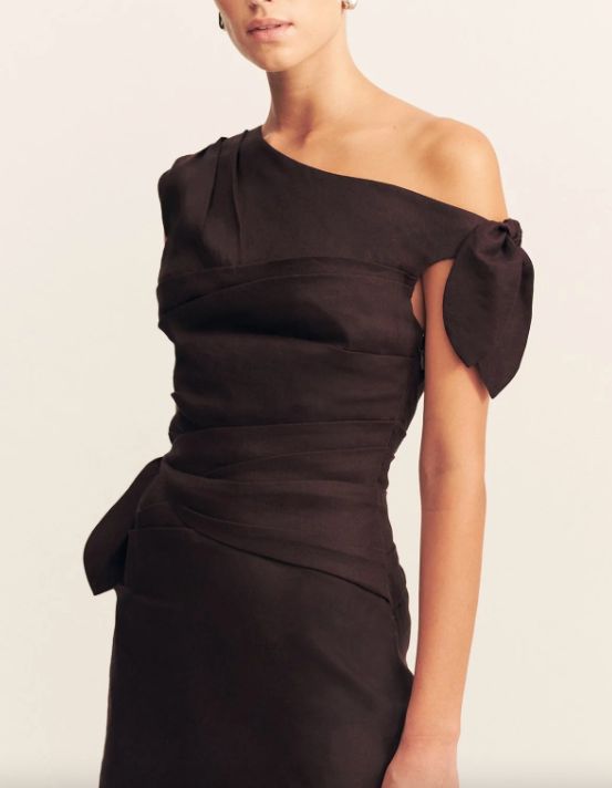 ASYMMETRICAL TIE MINI DRESS