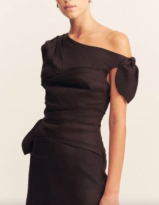 ASYMMETRICAL TIE MINI DRESS