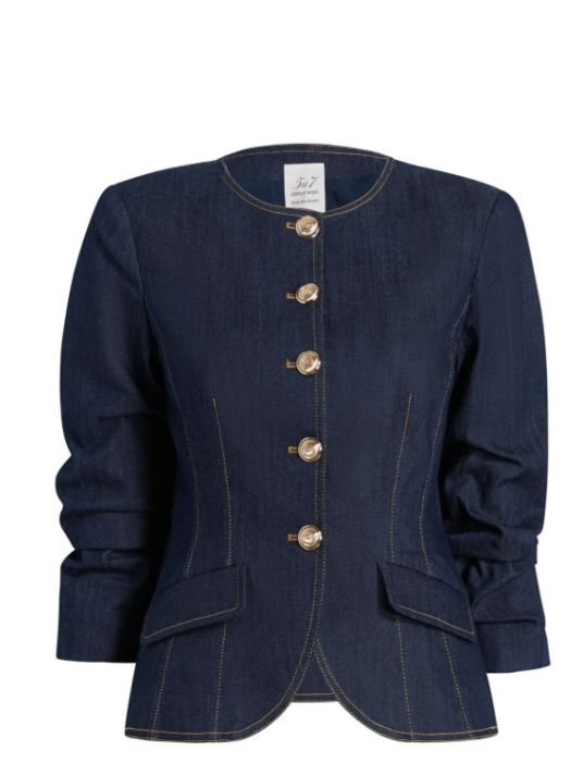 DENIM SCRUNCHED CHRIS JACKET