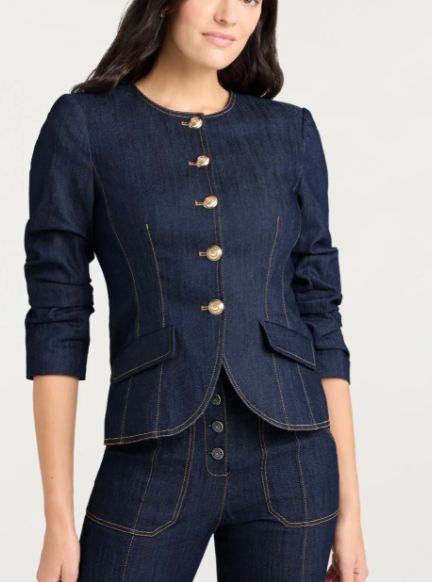 DENIM SCRUNCHED CHRIS JACKET
