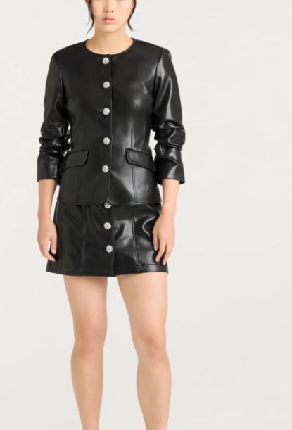 VEGAN LEATHER SCRUNCHED CHRIS