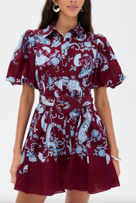 COLLARED MINI SHIRT DRESS