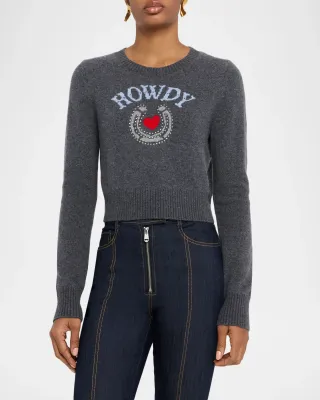 HOWDY CROPPED GRAPHIC CREWNECK