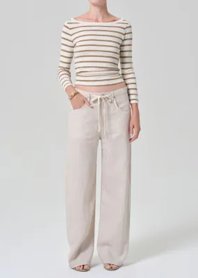 BRYNN DRAWSTRING LINEN TROUSERS