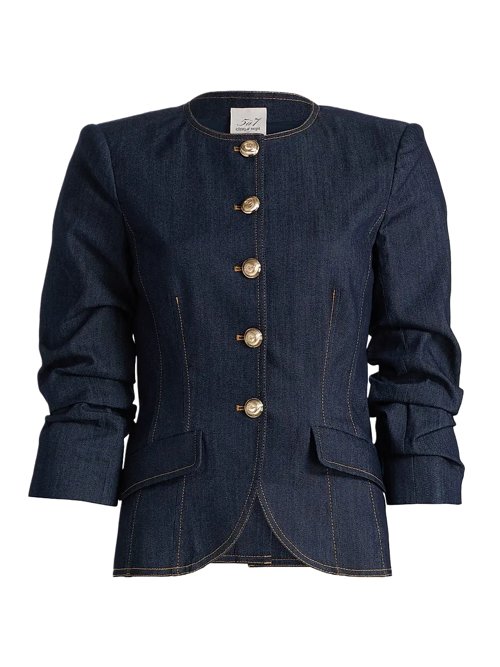 DENIM SCRUNCHED CHRIS JACKET