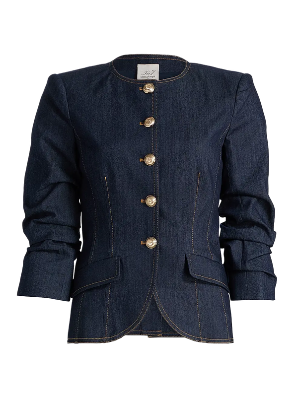 DENIM SCRUNCHED CHRIS JACKET