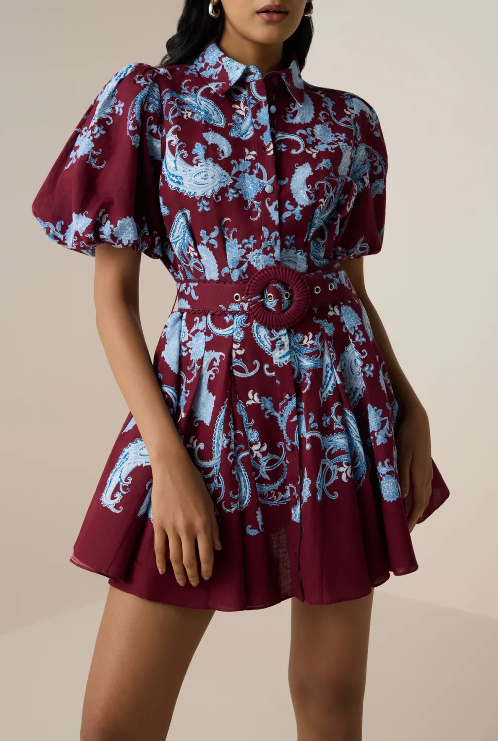 COLLARED MINI SHIRT DRESS