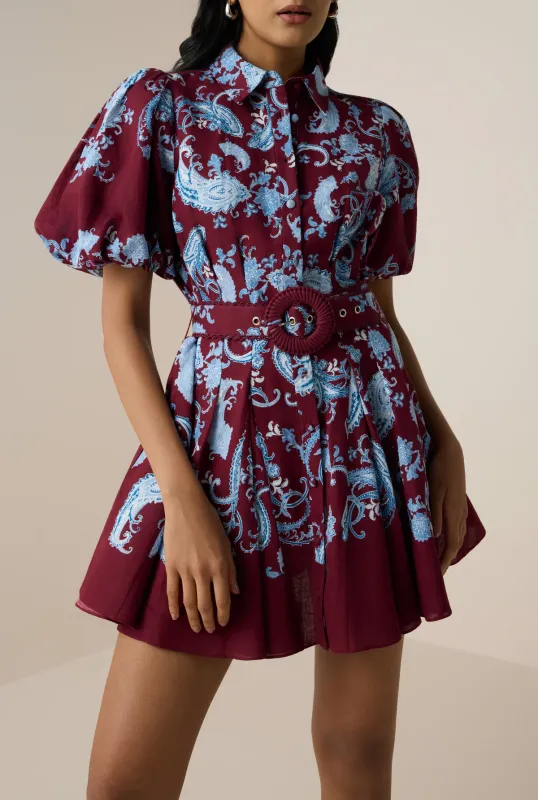 COLLARED MINI SHIRT DRESS