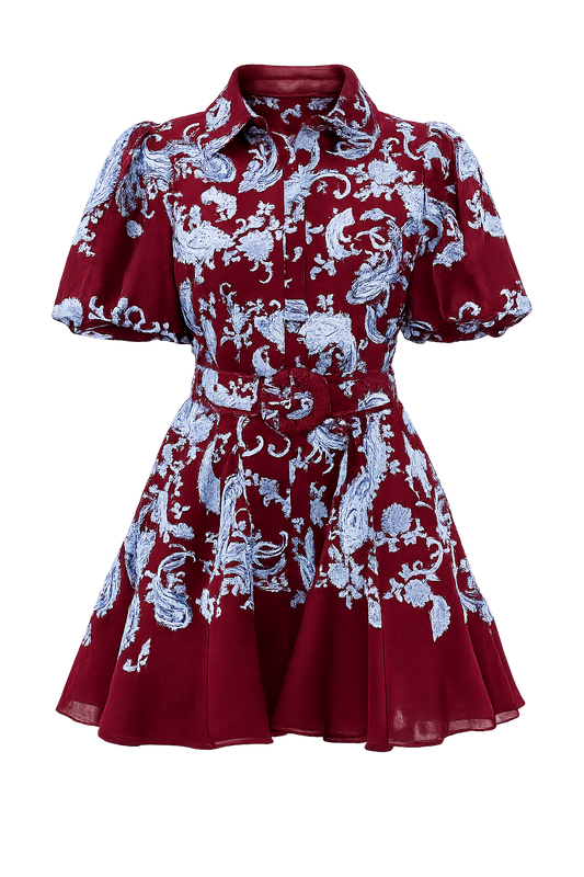 COLLARED MINI SHIRT DRESS